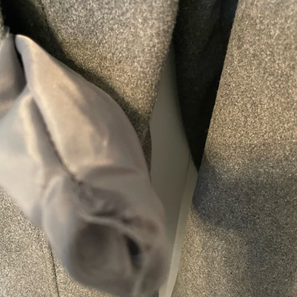 Stylish Women's Double-Breasted Gray Pea Coat - Picture 6 of 12